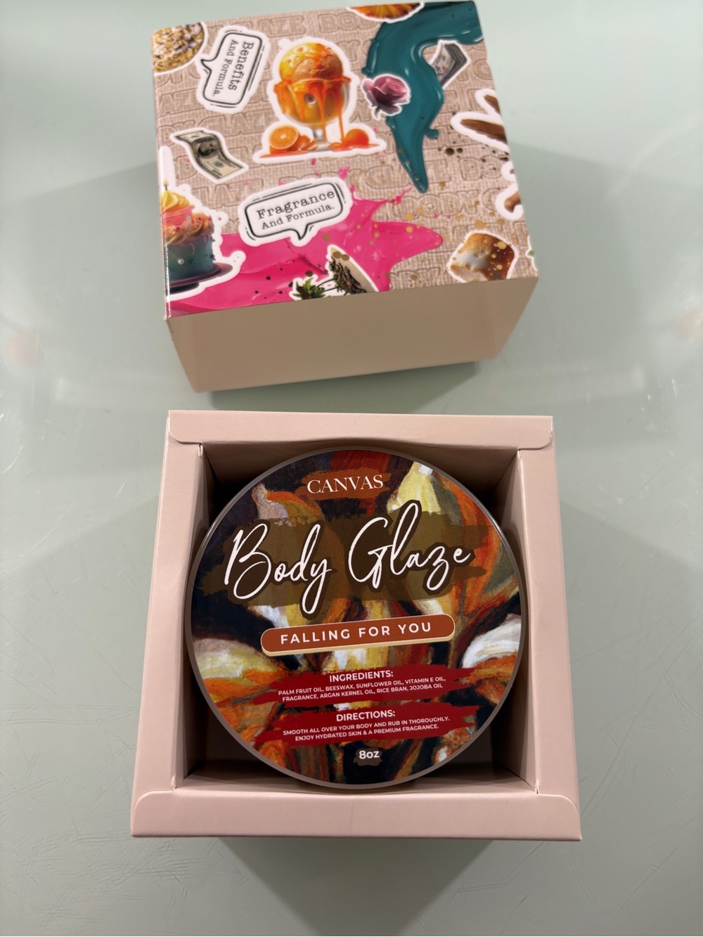 NEW Canvas Beauty Falling for You Full Size Body Glaze 8 Oz